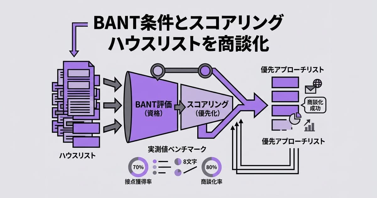ハウスリストの商談化を左右する優先順位の決め方